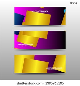 Vector abstract design banner web template. - Vector