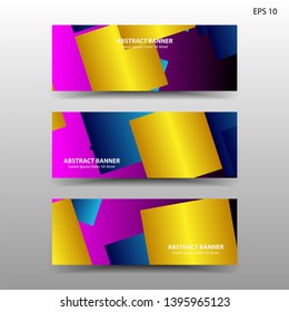 Vector abstract design banner web template. - Vector