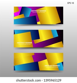 Vector abstract design banner web template. - Vector