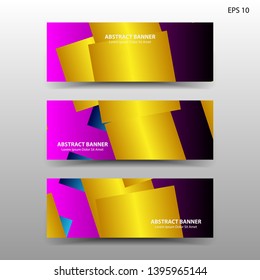 Vector abstract design banner web template. - Vector