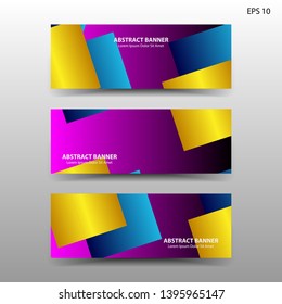 Vector abstract design banner web template. - Vector