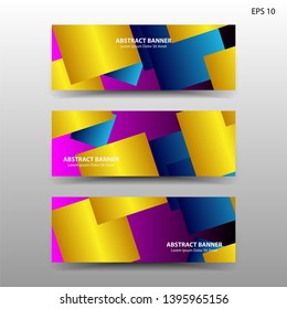 Vector abstract design banner web template. - Vector