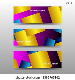 Vector abstract design banner web template. - Vector