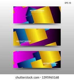 Vector abstract design banner web template. - Vector