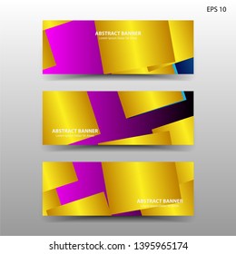 Vector abstract design banner web template. - Vector