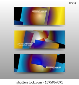 Vector abstract design banner web template. - Vector