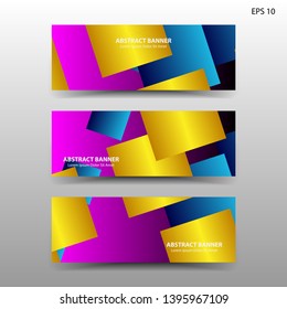 Vector abstract design banner web template. - Vector