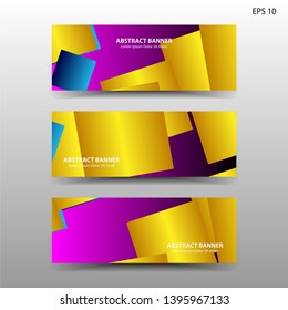 Vector abstract design banner web template. - Vector