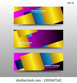Vector abstract design banner web template. - Vector