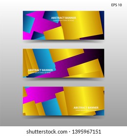 Vector abstract design banner web template. - Vector