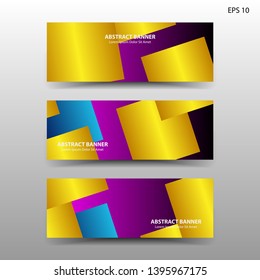 Vector abstract design banner web template. - Vector