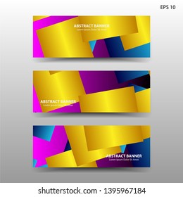 Vector abstract design banner web template. - Vector