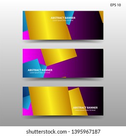 Vector abstract design banner web template. - Vector