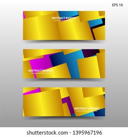 Vector abstract design banner web template. - Vector