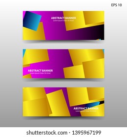 Vector abstract design banner web template. - Vector