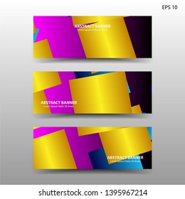 Vector abstract design banner web template. - Vector