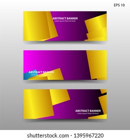 Vector abstract design banner web template. - Vector