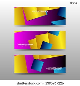 Vector abstract design banner web template. - Vector