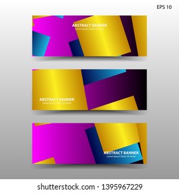 Vector abstract design banner web template. - Vector