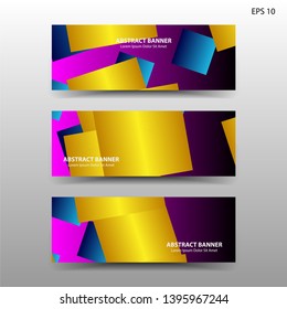 Vector abstract design banner web template. - Vector