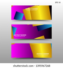 Vector abstract design banner web template. - Vector