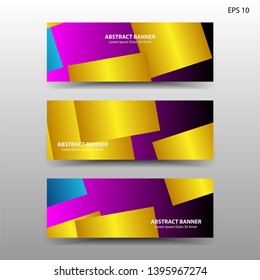 Vector abstract design banner web template. - Vector
