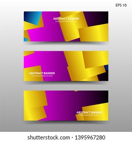 Vector abstract design banner web template. - Vector