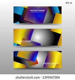 Vector abstract design banner web template. - Vector
