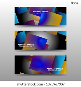 Vector abstract design banner web template. - Vector
