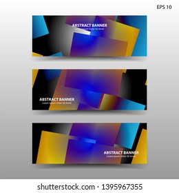 Vector abstract design banner web template. - Vector