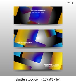 Vector abstract design banner web template. - Vector