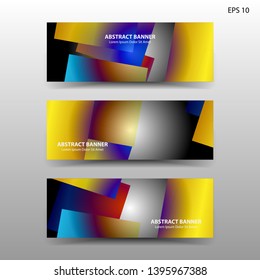 Vector abstract design banner web template. - Vector