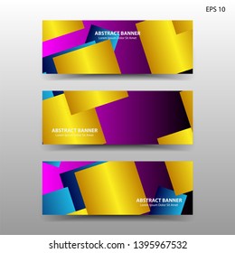 Vector abstract design banner web template. - Vector