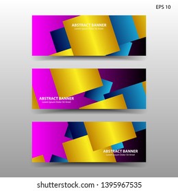 Vector abstract design banner web template. - Vector
