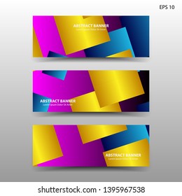 Vector abstract design banner web template. - Vector