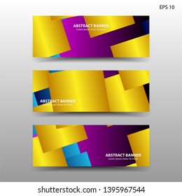 Vector abstract design banner web template. - Vector