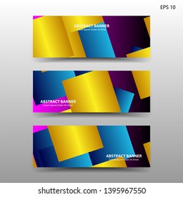 Vector abstract design banner web template. - Vector