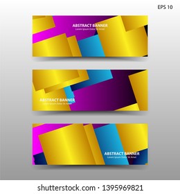 Vector abstract design banner web template. - Vector