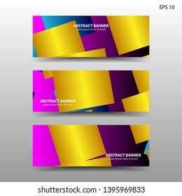 Vector abstract design banner web template. - Vector