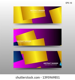 Vector abstract design banner web template. - Vector