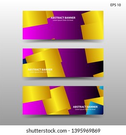 Vector abstract design banner web template. - Vector