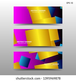 Vector abstract design banner web template. - Vector