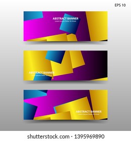 Vector abstract design banner web template. - Vector