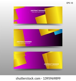 Vector abstract design banner web template. - Vector