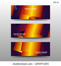 Vector abstract design banner web template. - Vector