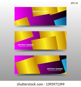 Vector abstract design banner web template. - Vector