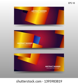 Vector abstract design banner web template. - Vector