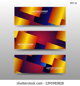Vector abstract design banner web template. - Vector