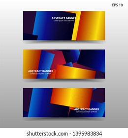 Vector abstract design banner web template. - Vector