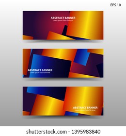Vector abstract design banner web template. - Vector